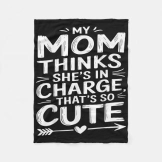 Cobertor De Velo Mamãe Crianças Engraçadas Minha Mãe Acha Que Ela E