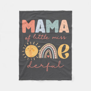 Cobertor De Velo Mamãe da Pequena Senhorita Onederful Primeiro Aniv