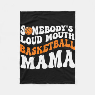 Cobertor De Velo Mamãe de Basquete Boca Aberta Retro Ondulado Groov