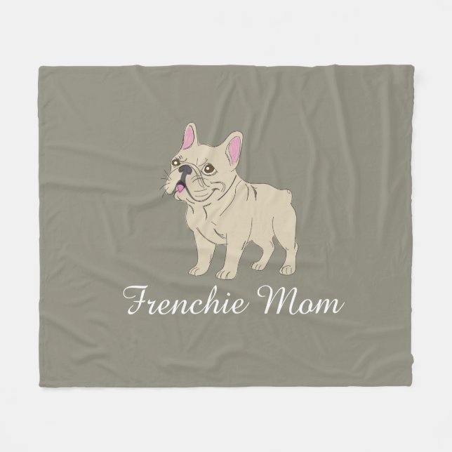 Cobertor De Velo Mamãe Frenchie (Frente (Horizontal))