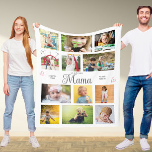 Cobertor De Velo Mamãe, Nós Te Amamos Corações Personalizados Moder