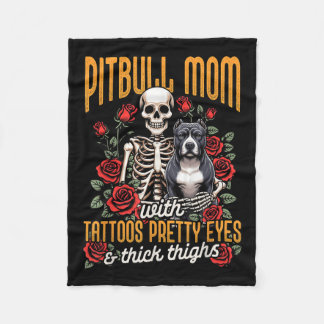 Cobertor De Velo Mamãe Pitbull Mãe Cachorro Mãe Pitbull Mãe Com Ta