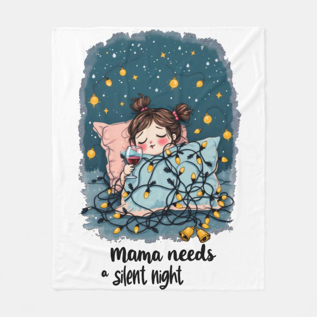 Cobertor De Velo Mamãe precisa de uma noite silenciosa (Frente)