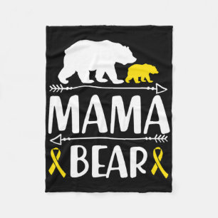 Cobertor De Velo Mamãe Ursa Cancer De Infância Sensibilização Mãe D