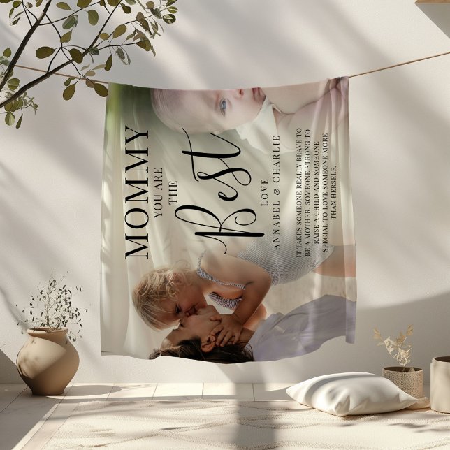 Cobertor De Velo 'MAMÃE você é o melhor (Criador carregado)