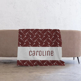 Cobertor De Velo Manchas brancas de Maroon Lacrosse Patteradas
