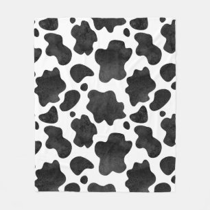 Cobertor De Velo Manchas de Vaca Padrão Impressão em Preto e Branco