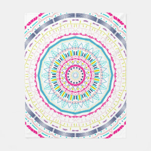 Cobertor De Velo mandala colorida