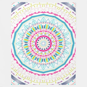 Cobertor De Velo mandala colorida