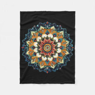 Cobertor De Velo Mandala de Explosão Solar Floral Boêmia Para Medit