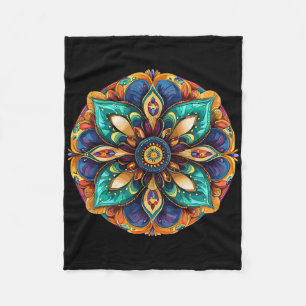 Cobertor De Velo Mandala de Lótus Sagrado Meditação Boho