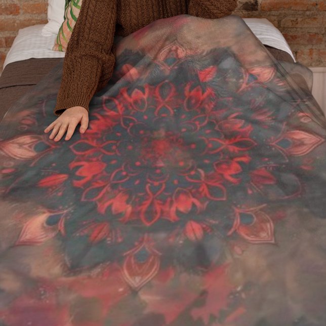 Cobertor De Velo Mandala Escuro - Presente Gótico do Boho (Criador carregado)