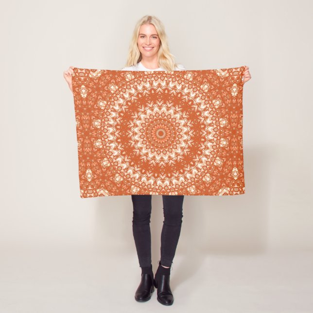 Cobertor De Velo Mandala laranja. (In Situ)