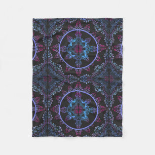Cobertor De Velo Mandala Night Flower
