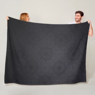 Cobertor De Velo Mandala ornamental de luxo negro