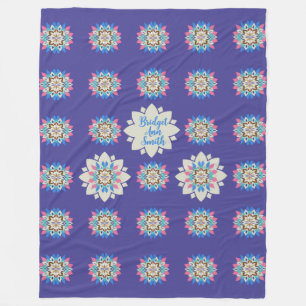 Cobertor De Velo Mandalá Roxo de Fleece 60 x 80