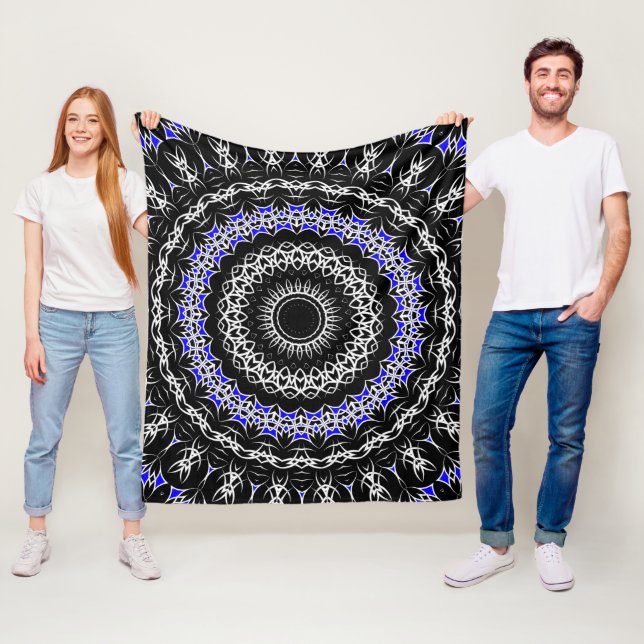 Cobertor De Velo Mandala Tribal Celta (Azul) (In Situ)