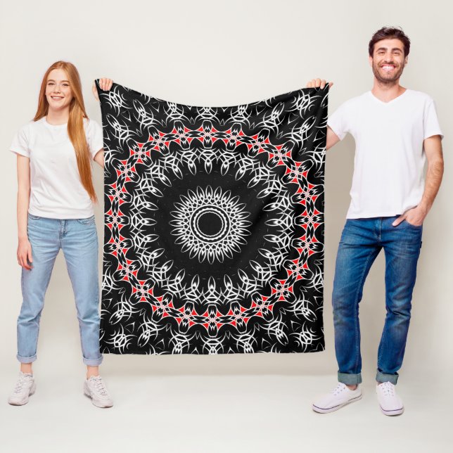 Cobertor De Velo Mandala Tribal Celta (Vermelho) (In Situ)