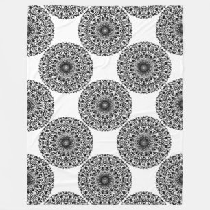 Cobertor De Velo Mandala Tribal Preto
