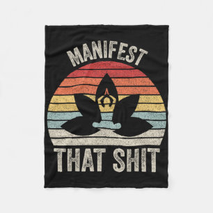 Cobertor De Velo Manifesto Retro Vintage Que Meditação Yoga