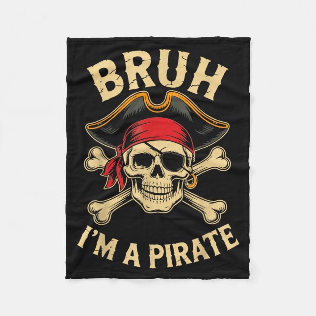 Cobertor De Velo Mano Eu Sou Um Fantasmas de Pirata Halloween (Frente)