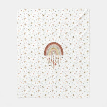 Manta de Fleece Bebê Boho Caprichosa Abelha e Arco