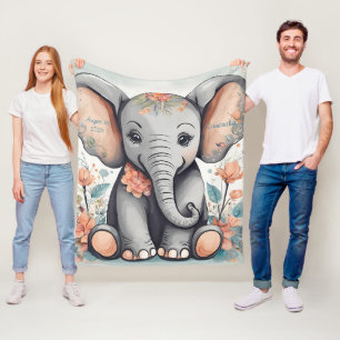 Cobertor De Velo Manta de Fleece de Elefante Bebê Caprichoso Person