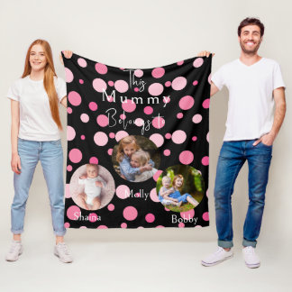 Cobertor De Velo Manta de fleece elegante minimalista moderna com 3