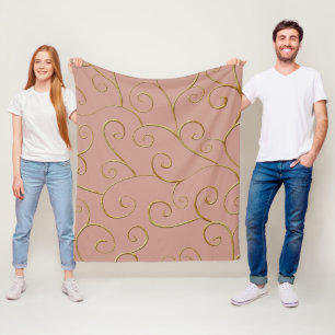 Cobertor De Velo Manta de fleece estilo barroco de luxo elegante