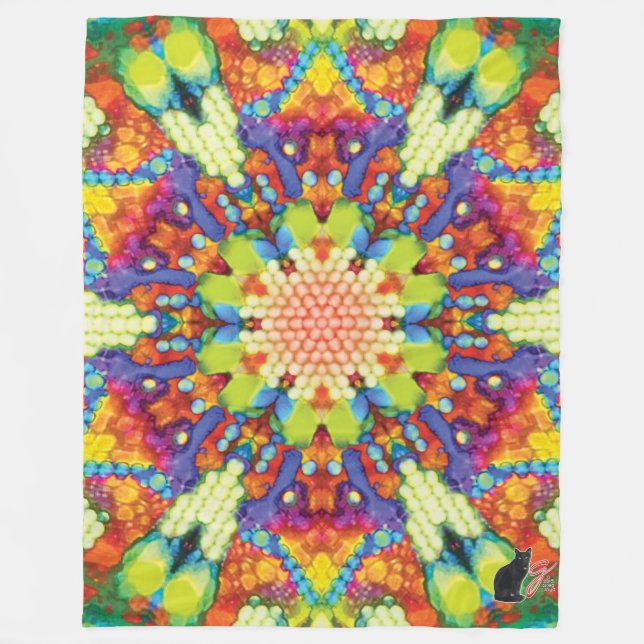 Cobertor De Velo Manta de Fleece Glory Kaleidoscope (Frente)