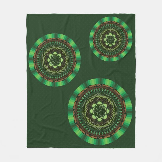 Cobertor De Velo Manta de Fleece Mandala da Terra (Frente)