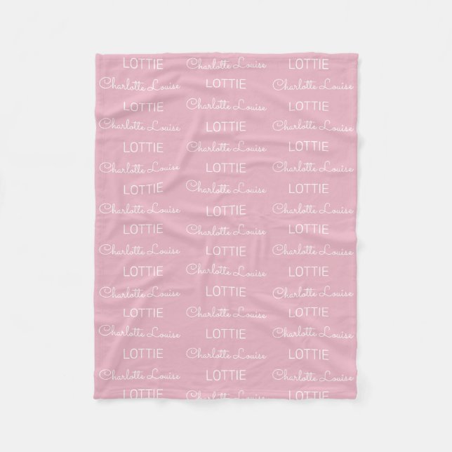 Cobertor De Velo Manta de Fleece Personalizada Moderna para Bebê (Frente)