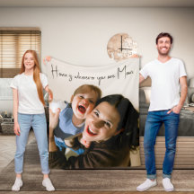 Manta de Fleege com Foto de Amor de Mãe Personaliz