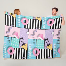 Cobertor De Velo Manta de forro polar Memphis Party