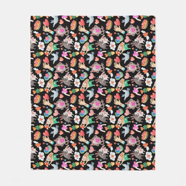 Cobertor De Velo Manta de forro polar San Valentín (Frente)