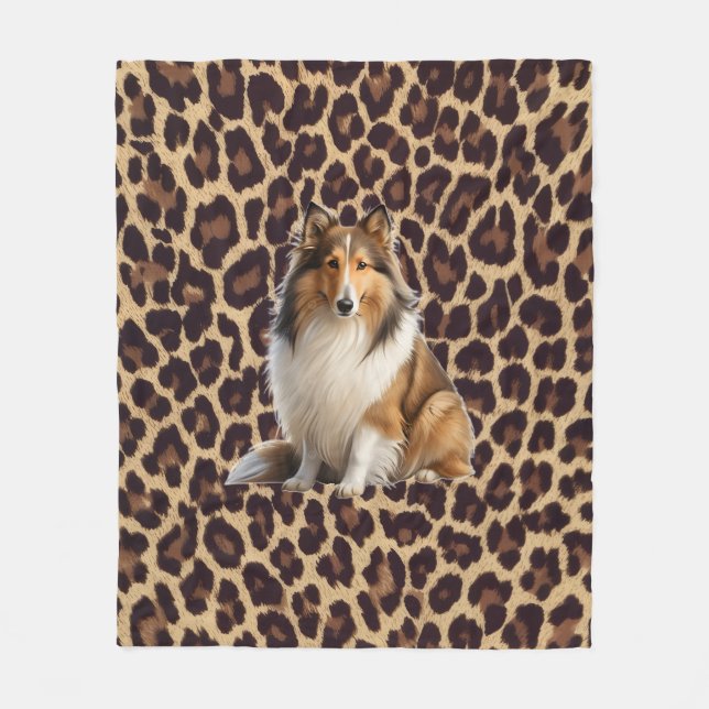 Cobertor De Velo Manta de rough collie de tela polar  (Frente)
