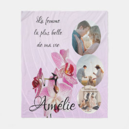 Cobertor De Velo Manta personalizada 'La mujer más bella de mi vida