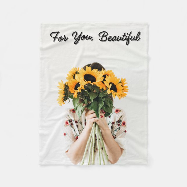 Cobertor De Velo Manta polar Girasoles  (Frente)