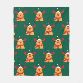 Cobertor De Velo Manta Polar "Reno Nariz Roja"