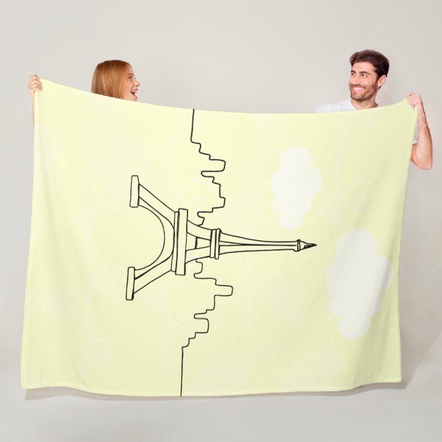 Cobertor De Velo Manta Polar Torre Eiffel  (In Situ)