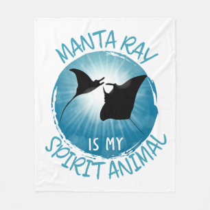 Cobertor De Velo Manta Ray É Meu Animal Espirituoso