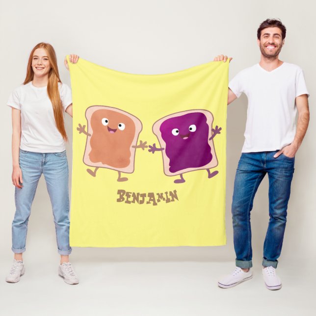 Cobertor De Velo Manteiga de amendoim e caricatura em sanduíche de  (In Situ)