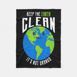 Cobertor De Velo Mantenha A Terra Limpa Não É Urano Camiseta Engraç