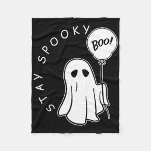 Cobertor De Velo Mantenha Spooky Boo Cute Ghost Halloween Fala
