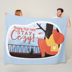 Cobertor De Velo Manter Cozy Hygge outono outono FolkArt Decor ADD
