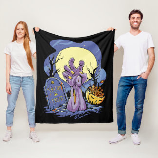 Cobertor De Velo Mão de Zumbi Halloween