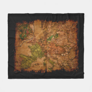 Cobertor De Velo Mapa Antigo do Mundo Antigo da Europa 1740