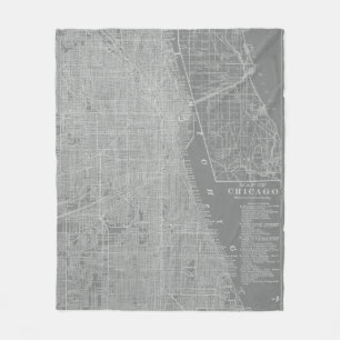 Cobertor De Velo Mapa da cidade de Chicago