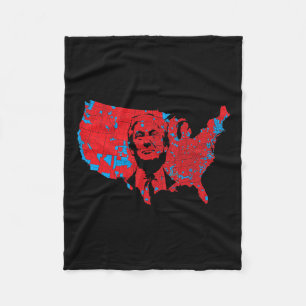 Cobertor De Velo Mapa Da Onda Vermelha Dos Eua Na Presidência Trump