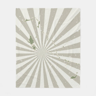 Cobertor De Velo Mapa da vintagem das Bahamas. Grunge poster com o 